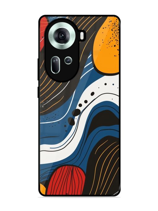 Abstract Expression Glossy Soft Edge Case for Oppo Reno 11 (5G) Chachhi