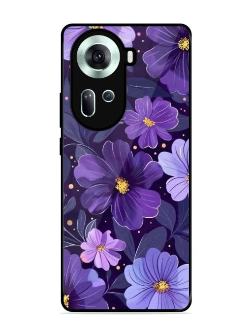 Purple Paradise Glossy Soft Edge Case for Oppo Reno 11 (5G) Chachhi