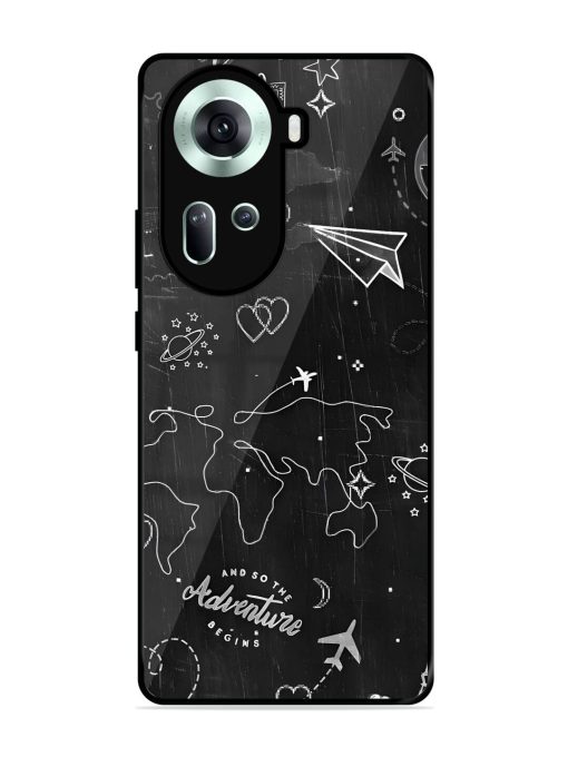 Wanderlust Sketchbook Glossy Soft Edge Case for Oppo Reno 11 (5G) Chachhi