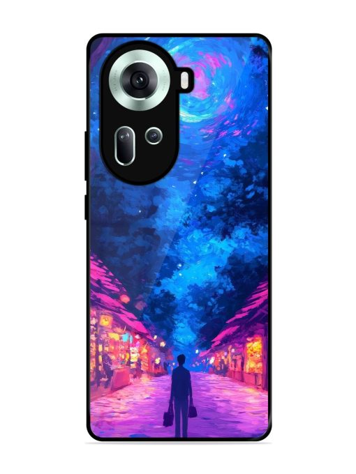 Neon Nightscape Glossy Soft Edge Case for Oppo Reno 11 (5G) Chachhi