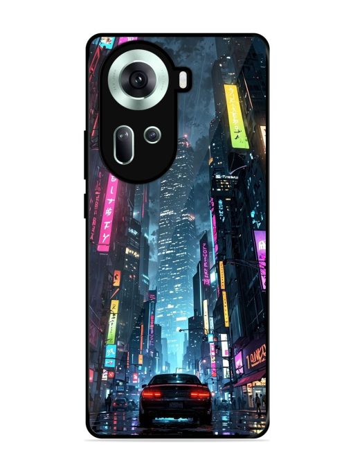 Neon Nightscape Glossy Soft Edge Case for Oppo Reno 11 (5G) Chachhi