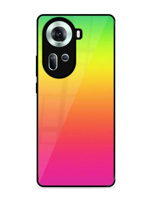 Rainbow Gradient Glossy Soft Edge Case for Oppo Reno 11 (5G) Chachhi