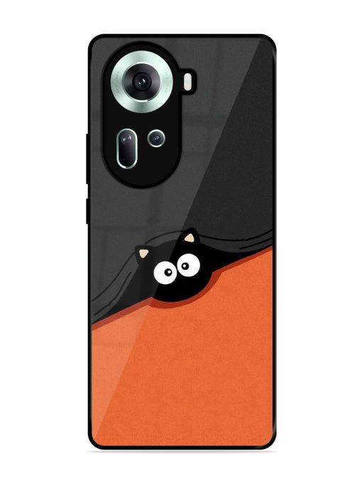Peek-A-Boo Kitty Glossy Soft Edge Case for Oppo Reno 11 (5G)