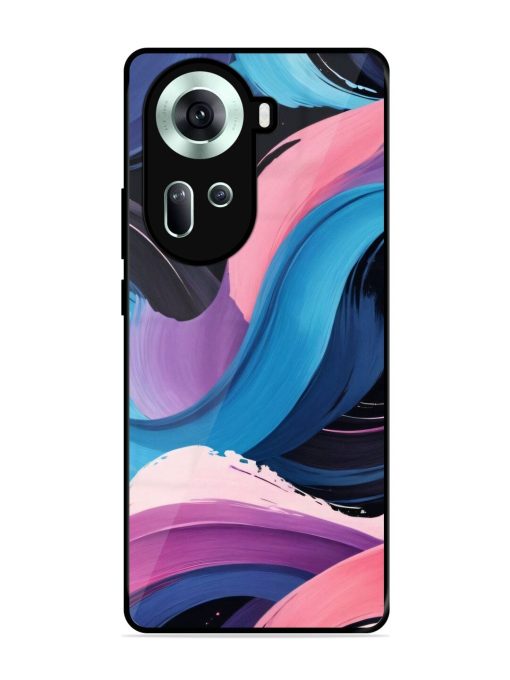 Whimsical Waves Glossy Soft Edge Case for Oppo Reno 11 (5G) Chachhi