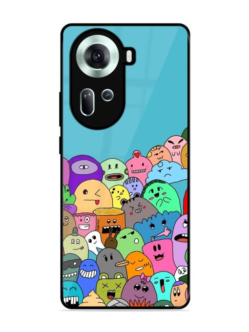 Monster Mash Glossy Soft Edge Case for Oppo Reno 11 (5G) Chachhi