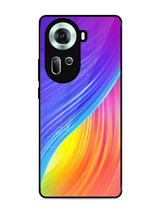 Neon Swirl Glossy Soft Edge Case for Oppo Reno 11 (5G) Chachhi