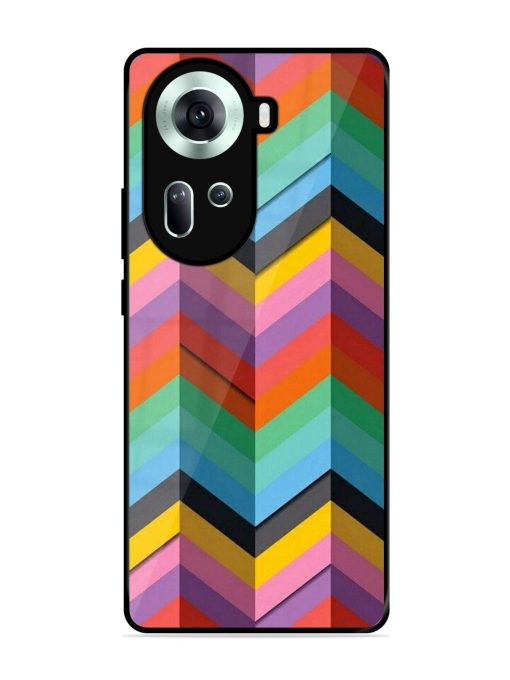 Colorful Zigzag Glossy Soft Edge Case for Oppo Reno 11 (5G) Chachhi