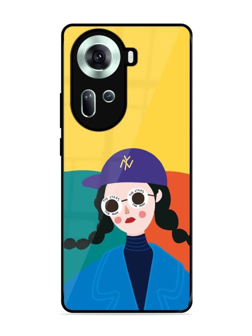 Starry-Eyed Girl Glossy Soft Edge Case for Oppo Reno 11 (5G)