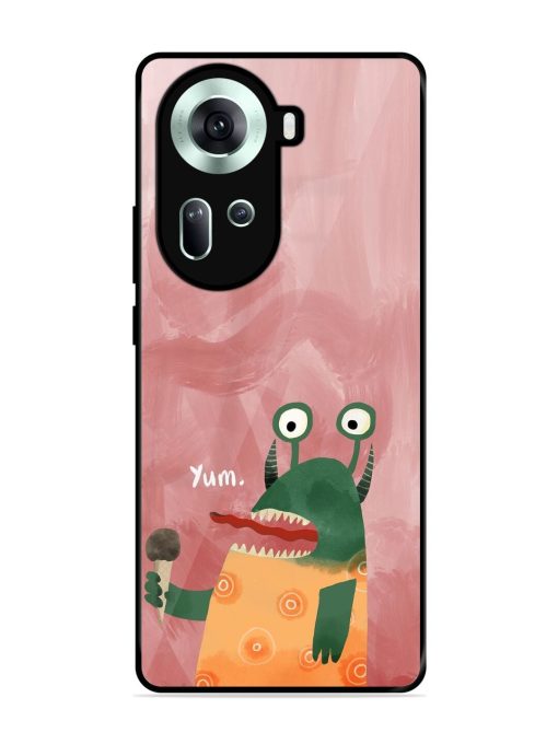 Hungry Monster Glossy Soft Edge Case for Oppo Reno 11 (5G) Chachhi