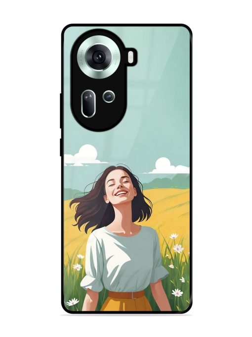 Girl Graffiti Glossy Soft Edge Case for Oppo Reno 11 (5G) Chachhi