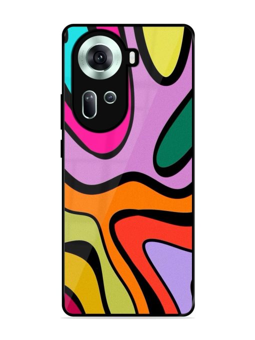 Groovy Swirls Glossy Soft Edge Case for Oppo Reno 11 (5G) Chachhi