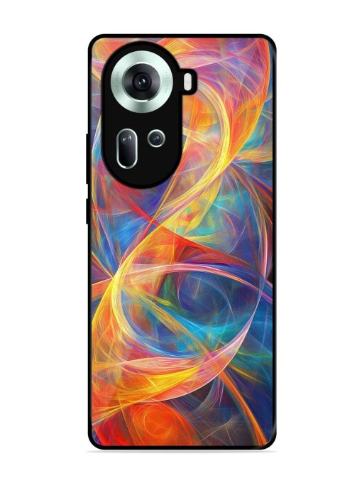 Cosmic Currents Glossy Soft Edge Case for Oppo Reno 11 (5G) Chachhi