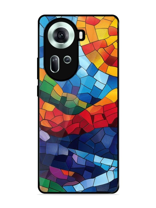 Mosaic Sunset Glossy Soft Edge Case for Oppo Reno 11 (5G) Chachhi