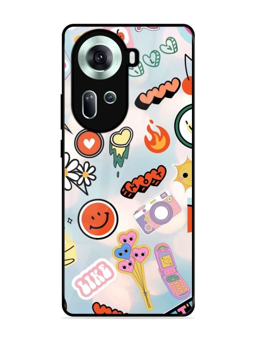 Cheerful Glossy Soft Edge Case for Oppo Reno 11 (5G) Chachhi