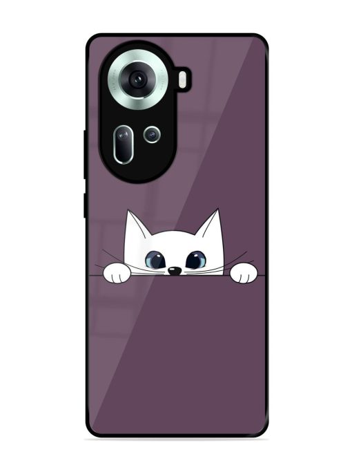 Peek-A-Boo Kitty Glossy Soft Edge Case for Oppo Reno 11 (5G) Chachhi