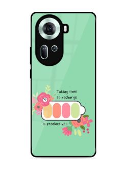 Recharge And Bloom Glossy Soft Edge Case for Oppo Reno 11 (5G)