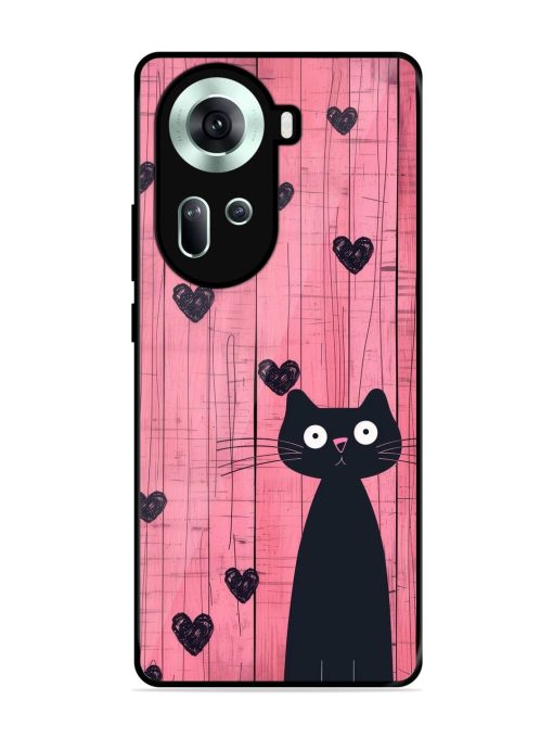 Feline Valentine'S Day Glossy Soft Edge Case for Oppo Reno 11 (5G) Chachhi