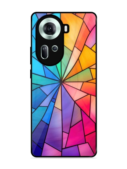 Stained Glass Kaleidoscope Of Colors Glossy Soft Edge Case for Oppo Reno 11 (5G)