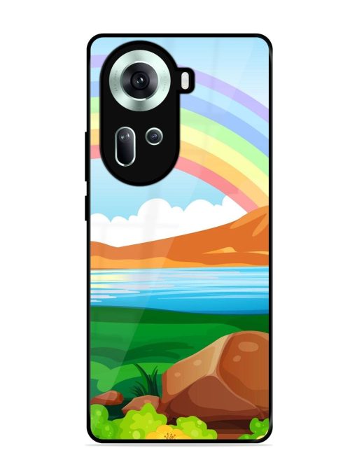 Rainbow Over The Lake Glossy Soft Edge Case for Oppo Reno 11 (5G) Chachhi