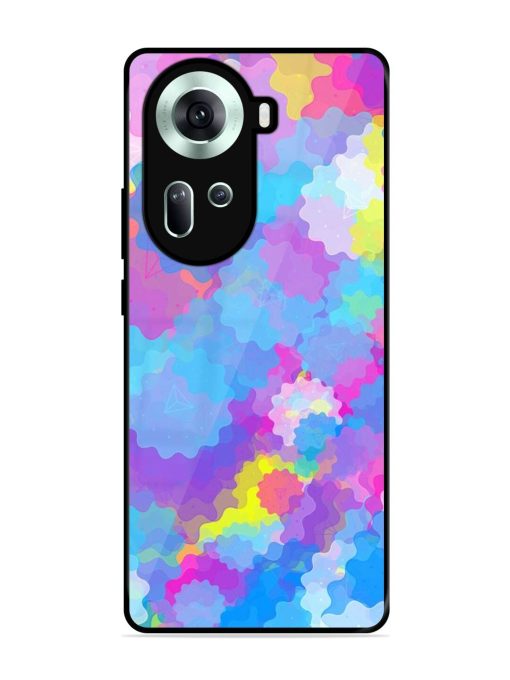 Psychedelic Cloud Burst Glossy Soft Edge Case for Oppo Reno 11 (5G)