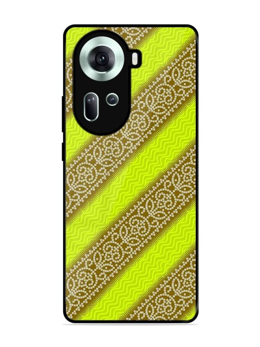 Golden Bandana Bliss Glossy Soft Edge Case for Oppo Reno 11 (5G) Chachhi