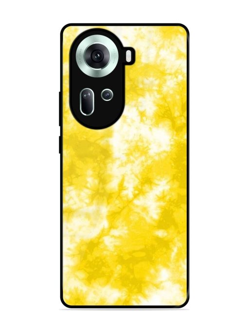 Golden Tie-Dye Twirl Glossy Soft Edge Case for Oppo Reno 11 (5G) Chachhi