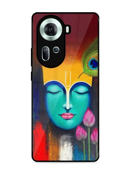 Divine Tranquility: The Face Of Krishna Glossy Soft Edge Case for Oppo Reno 11 (5G) Chachhi