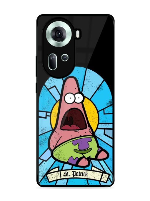 St. Patrick'S Day Stained Glass Patrick Star Glossy Soft Edge Case for Oppo Reno 11 (5G)