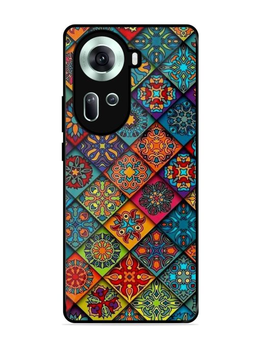 Patchwork Mandala Mosaic Glossy Soft Edge Case for Oppo Reno 11 (5G)