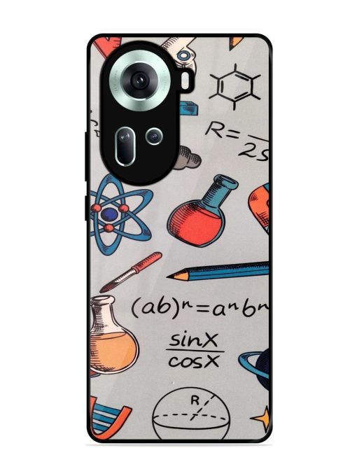 Science Doodle Delight Glossy Soft Edge Case for Oppo Reno 11 (5G)