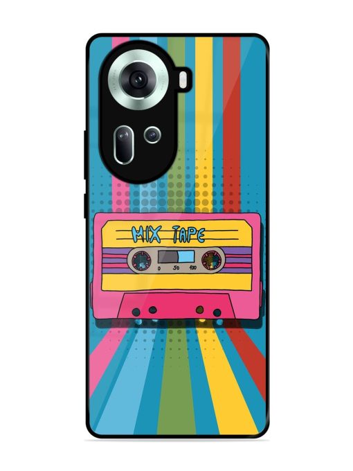 Retro Cassette Tapes Glossy Soft Edge Case for Oppo Reno 11 (5G) Chachhi