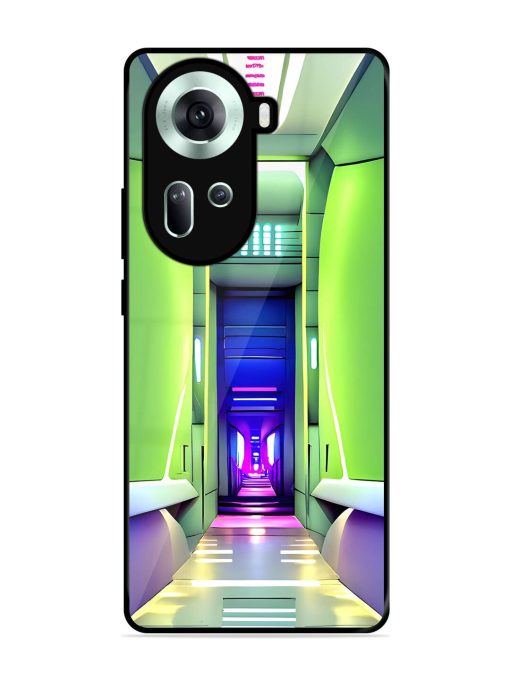 Neon Corridor Glossy Soft Edge Case for Oppo Reno 11 (5G) Chachhi