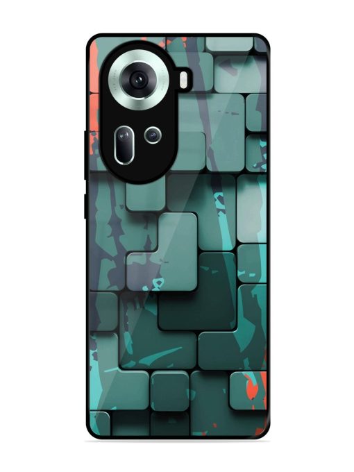 Abstract Geometric Mosaic Glossy Soft Edge Case for Oppo Reno 11 (5G) Chachhi