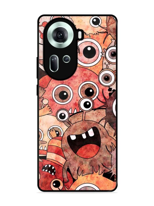 Monster Mash Glossy Soft Edge Case for Oppo Reno 11 (5G) Chachhi