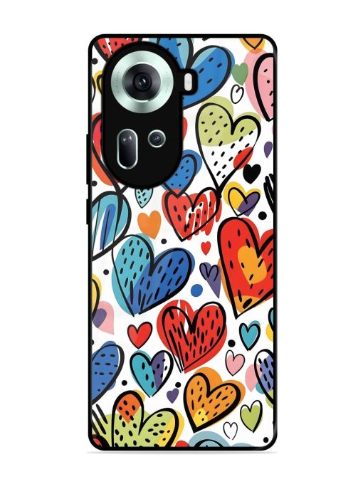 Heartfelt Harmony Glossy Soft Edge Case for Oppo Reno 11 (5G) Chachhi