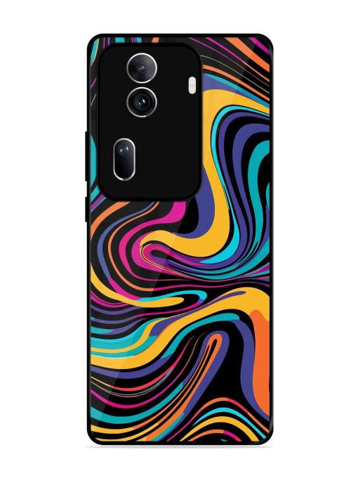 Psychedelic Swirl Glossy Soft Edge Case for Oppo Reno 11 Pro (5G) Chachhi