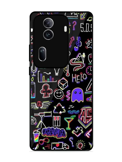 Neon Doodle Glossy Soft Edge Case for Oppo Reno 11 Pro (5G) Chachhi