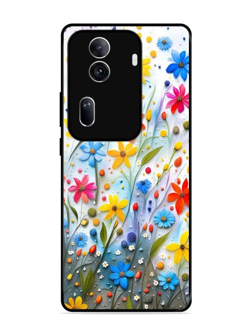 Vibrant Floral Glossy Soft Edge Case for Oppo Reno 11 Pro (5G) Chachhi