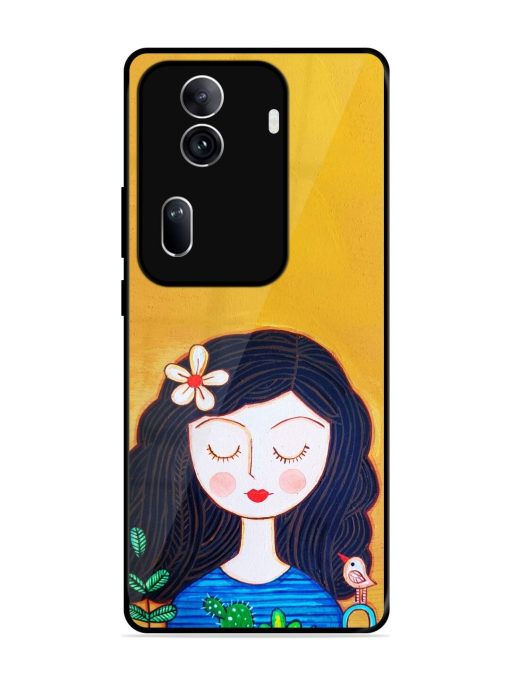 Girl Illustration Glossy Soft Edge Case for Oppo Reno 11 Pro (5G) Chachhi