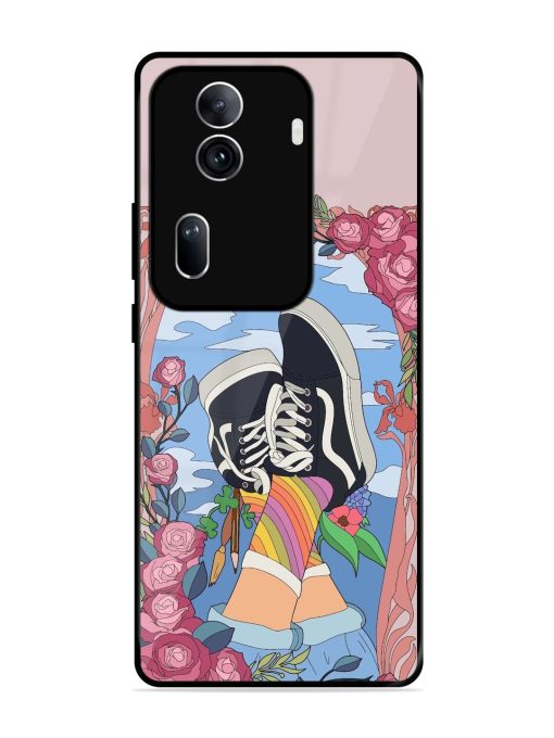 Floral Fantasy Glossy Soft Edge Case for Oppo Reno 11 Pro (5G)