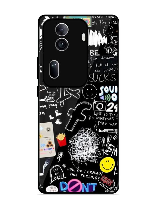 Doodle Diary Glossy Soft Edge Case for Oppo Reno 11 Pro (5G) Chachhi