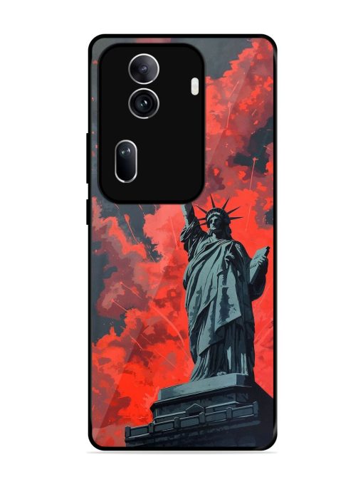 Lady Liberty'S Firework Finale Glossy Soft Edge Case for Oppo Reno 11 Pro (5G) Chachhi