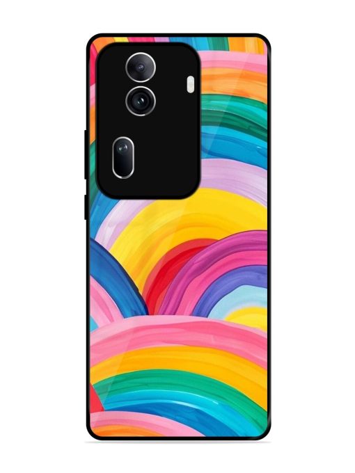 Rainbow Symphony Glossy Soft Edge Case for Oppo Reno 11 Pro (5G) Chachhi