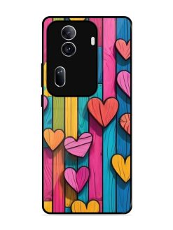 Rainbow Of Hearts Glossy Soft Edge Case for Oppo Reno 11 Pro (5G)