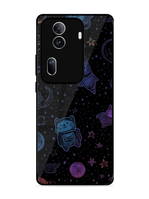Cosmic Cat Chaos Glossy Soft Edge Case for Oppo Reno 11 Pro (5G)