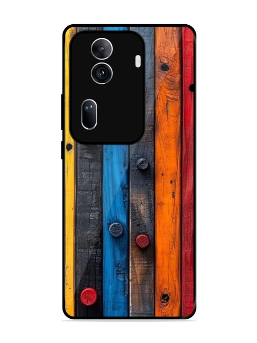 Rainbow Plank Glossy Soft Edge Case for Oppo Reno 11 Pro (5G) Chachhi