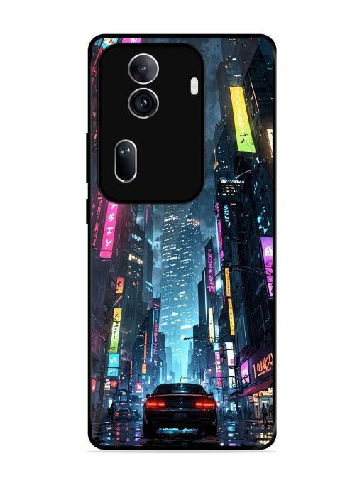 Neon Nightscape Glossy Soft Edge Case for Oppo Reno 11 Pro (5G) Chachhi