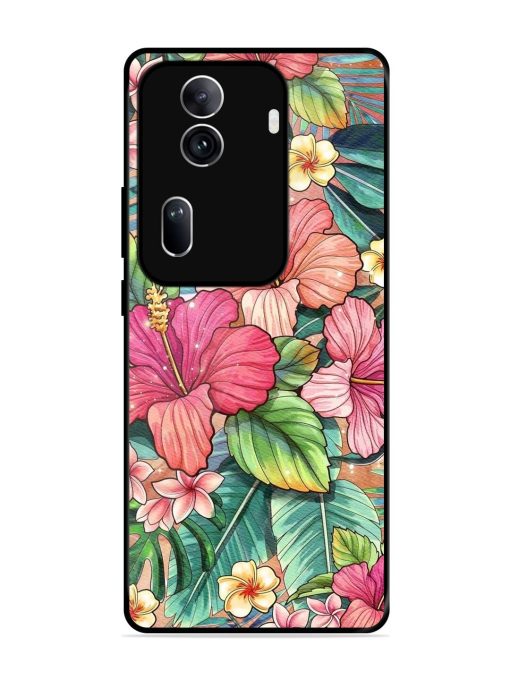 Tropical Tapestry Glossy Soft Edge Case for Oppo Reno 11 Pro (5G) Chachhi