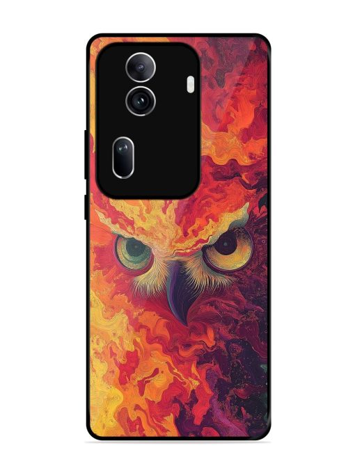 Fiery Owl Glossy Soft Edge Case for Oppo Reno 11 Pro (5G) Chachhi