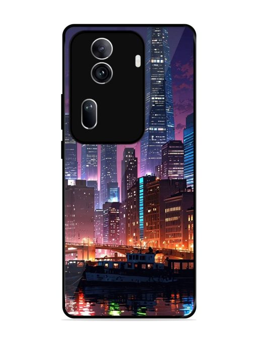 Neon Nightscape Glossy Soft Edge Case for Oppo Reno 11 Pro (5G) Chachhi